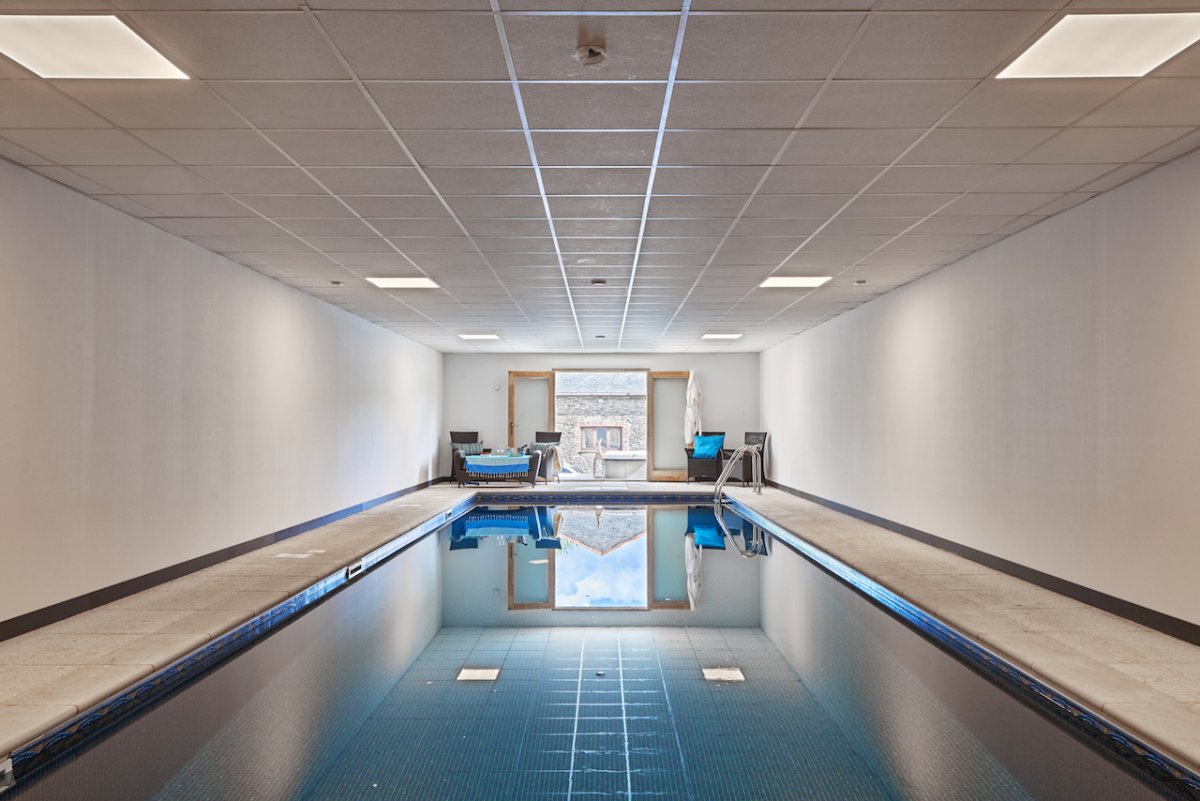 Indoor heated pool at the Cider Barn